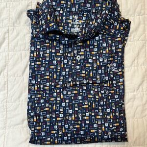 Men's Patterned Shirt - Blue